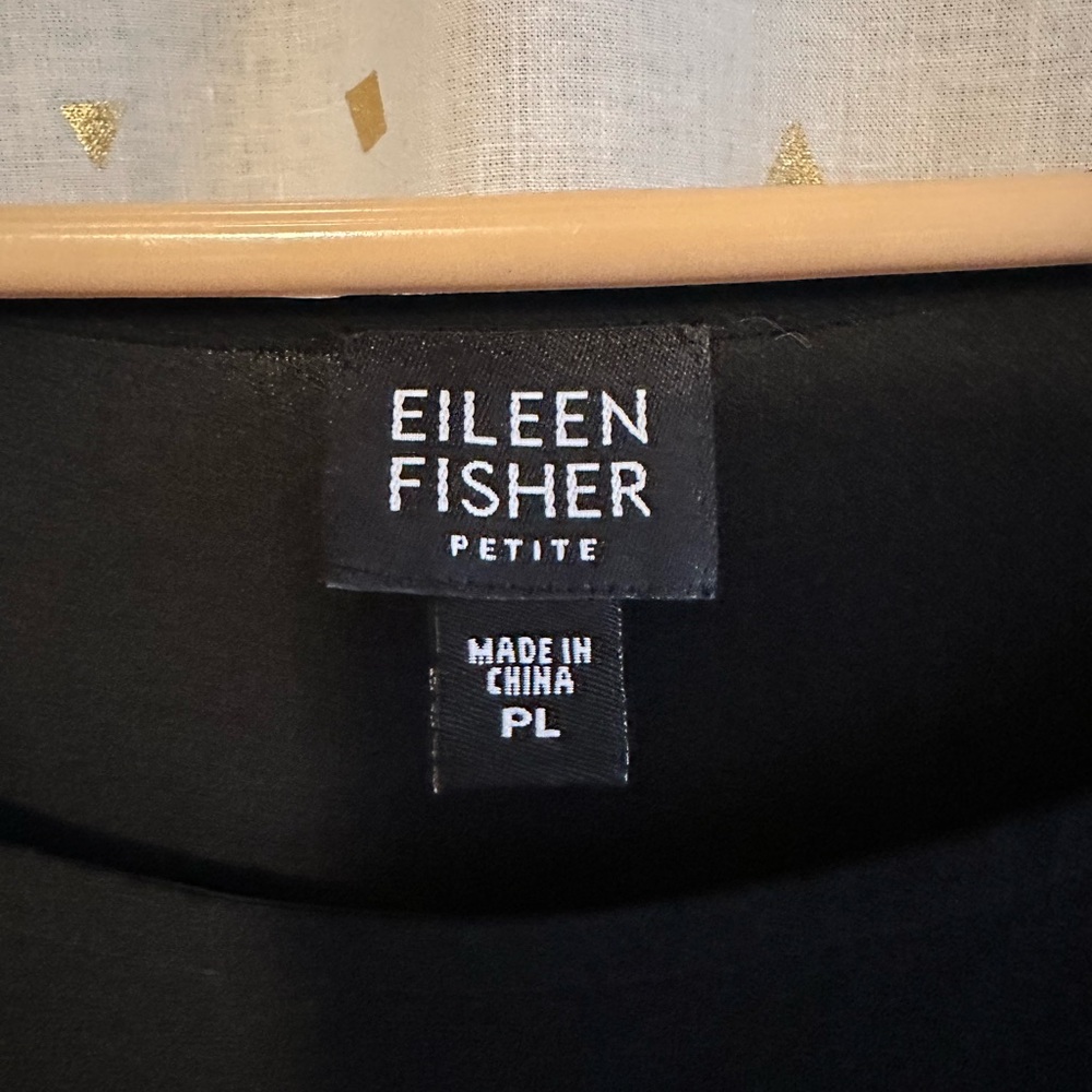 Eileen Fisher Classic Black Sleeveless Silk Dress - Picture 4 of 6